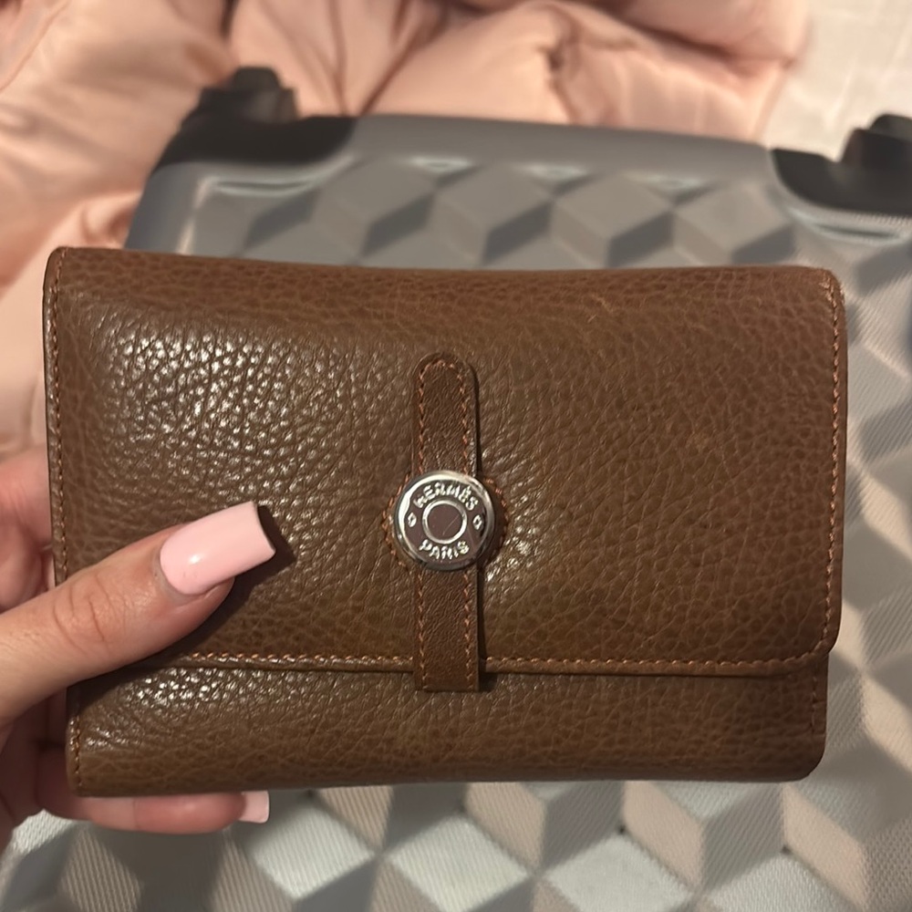 Brown Leather Hermes Wallet